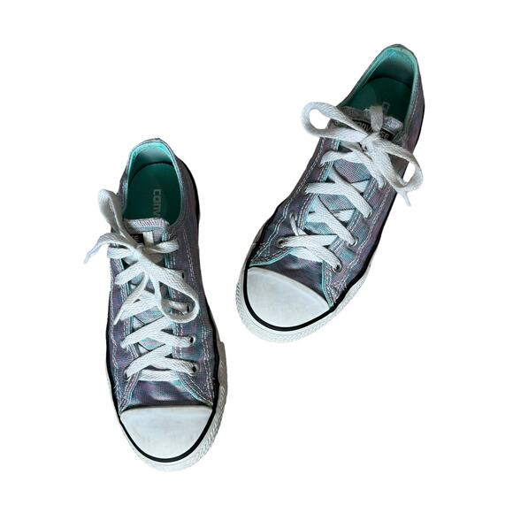 Converse Chuck Taylor All Star Girls Pink Blue Lace Up Round Toe Sneakers Size 3 - Picture 1 of 10